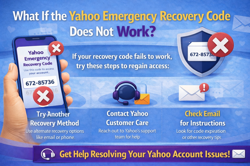 What If the Yahoo Emergency Recovery Code Does Not Work